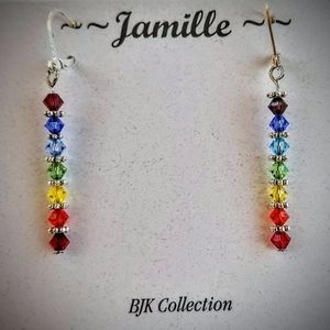 Handcrafted Chakra Inspired earrings. Made with Swarovski crystals.